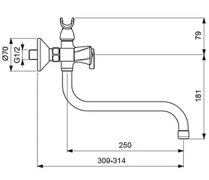 Смеситель для ванны с длинным изливом Vidima Life хром BA362AA Смеситель для ванны с длинным изливом Vidima Life хром BA362AA, 2