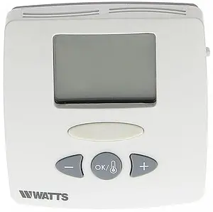Проводной комнатный терморегулятор НО/НЗ 230В WATTS WFHT-LCD белый 10021111, 1