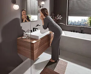 Смеситель для раковины Hansgrohe Vivenis 90 чёрный матовый 75033670, 4