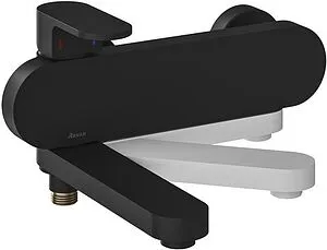 Смеситель для ванны Ravak Chrome чёрный матовый X070431, 1