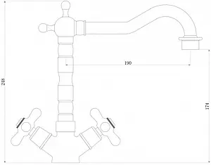 Смеситель для кухни Swedbe Selene бронза 7142 Смеситель для кухни Swedbe Selene бронза 7142, 2