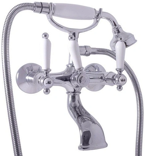 Душевая система со смесителем для ванны Rav Slezak Morava retro хром MK559.5/3