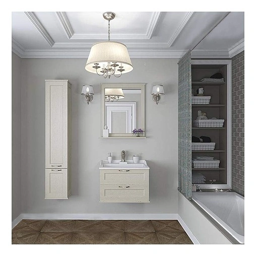 Тумба под умывальник подвесная Aquaton Леон 65 дуб бежевый 1A187001LBPR0