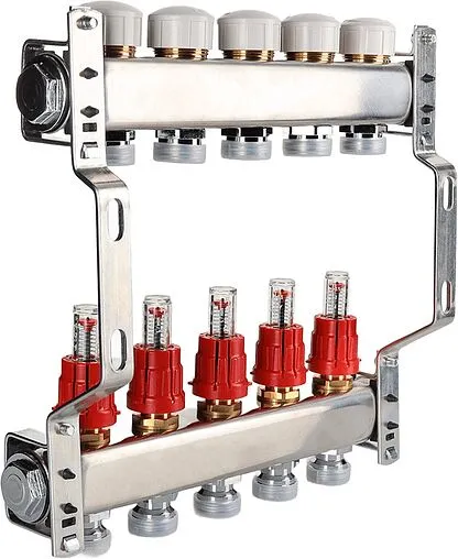 Группа коллекторная с расходомерами 3 отвода 1&quot;в/в x ¾&quot;ек Valtec VTc.584.EMNX.0603