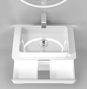 Тумба-умывальник подвесная Jorno Shine 75 белый Shi.01.75/P/W+MLN-7050H Тумба-умывальник подвесная Jorno Shine 75 белый Shi.01.75/P/W+MLN-7050H, 3