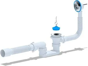 Слив-перелив для ванны Ани Пласт хром E055, 1