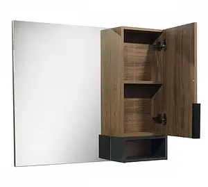 Шкаф-зеркало Comforty Франкфурт 75 дуб шоколадно-коричневый 00004151044CF, 4