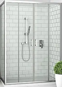 Душевое ограждение 1400x750мм прозрачное стекло Roltechnik Lega Line LLD4+LLB/1400*750 574-1400000-00-02+553-7500000-00-02, 1