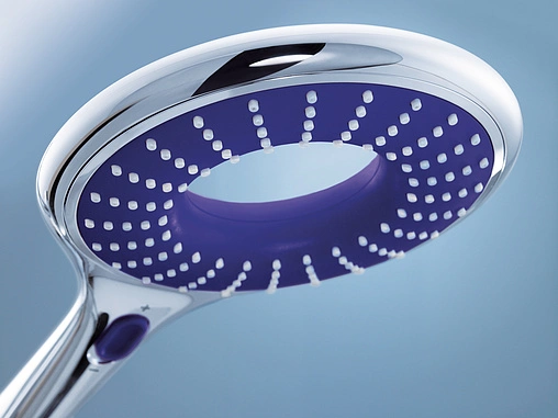 Лейка ручного душа Grohe Rainshower Icon хром/синий 27449000 Лейка ручного душа Grohe Rainshower Icon хром/синий 27449000