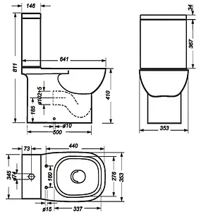 Унитаз-компакт Sanita Luxe Quadro Slim белый WC.CC/Quadro/2-SlimDM/WHT.G/S1 Унитаз-компакт Sanita Luxe Quadro Slim белый WC.CC/Quadro/2-SlimDM/WHT.G/S1, 2
