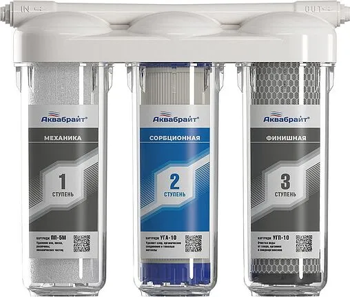 Фильтр под мойку для мягкой воды Аквабрайт АБФ-ТРИА-СТАНДАРТ