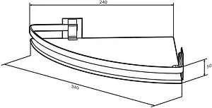 Полка Am.Pm Sense L серебро A7456100 Полка Am.Pm Sense L серебро A7456100, 2
