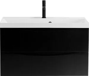 Тумба-умывальник подвесная BelBagno MARINO 110 Nero Lucido MARINO-1100-2C-SO-NL-P+BB1100/450-LV-MR-PR Тумба-умывальник подвесная BelBagno MARINO 110 Nero Lucido MARINO-1100-2C-SO-NL-P+BB1100/450-LV-MR-PR, 1