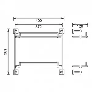 Полка Aquanet хром 4752 Полка Aquanet хром 4752, 2