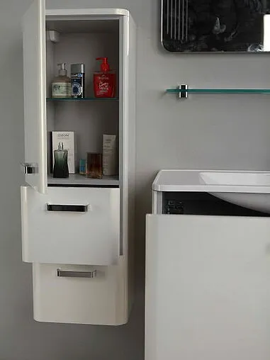 Шкаф-пенал подвесной Aquaton Валенсия 35 R белый 1A123903VAG3R