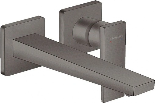 Смеситель для раковины из стены Hansgrohe Metropol шлифованный чёрный хром 32526340