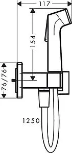 Гигиенический душ со смесителем Hansgrohe Bidette хром 29233000, 2