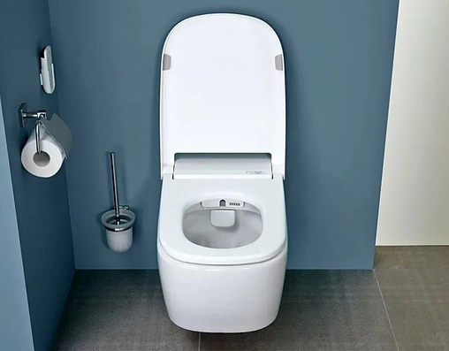 Умный унитаз-биде подвесной безободковый VitrA V-Care Basic Rim-Ex белый 5674B003-6193