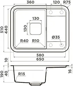 Мойка кухонная Omoikiri Tasogare 65-BE ваниль 4993479 Мойка кухонная Omoikiri Tasogare 65-BE ваниль 4993479, 2