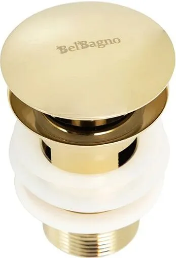 Выпуск автоматический для раковины с переливом BelBagno золото BB-SAT-ORO