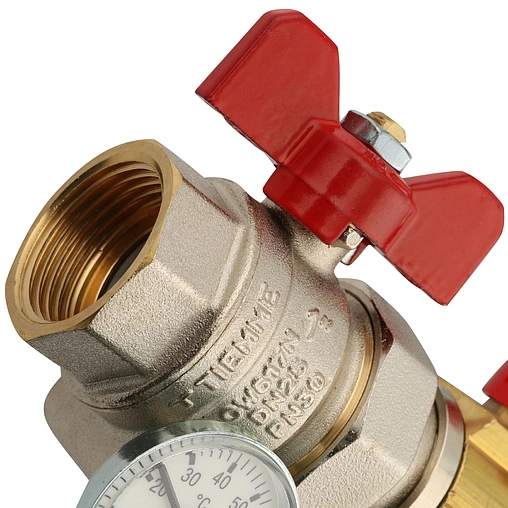 Группа коллекторная с расходомерами 3 отвода 1&quot;в/в x ¾&quot;ек Tiemme 3870008