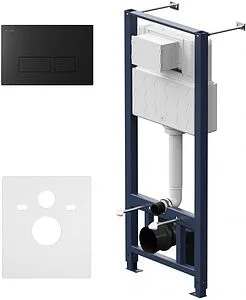 Инсталляция для подвесного унитаза Set 4 в 1 Am.Pm Pro I012704.7038 с кнопкой черный матовый Инсталляция для подвесного унитаза Set 4 в 1 Am.Pm Pro I012704.7038 с кнопкой черный матовый, 3