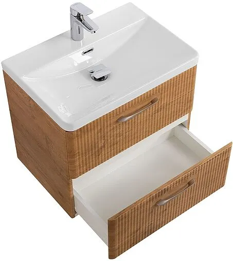 Тумба-умывальник подвесная BelBagno DUE 60 Rovere Nature DUE-600-2C-SO-RN-P+BB-8076-3-60