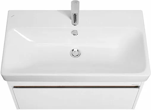 Тумба-умывальник подвесная Aquaton Марти 80 белый/ясень шимо 1A2832K0MY010