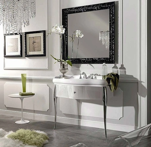 Консоль напольная Kerasan Retro 100 белый/хром 7363K7