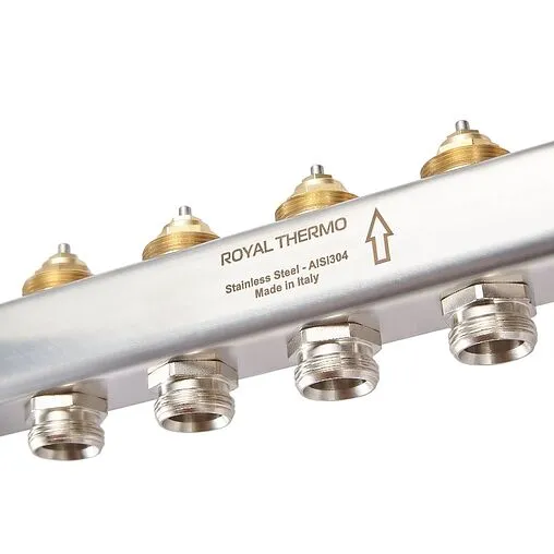 Группа коллекторная без расходомеров 8 отводов 1&quot;в/в x ¾&quot;ек Royal Thermo RTE 51.108