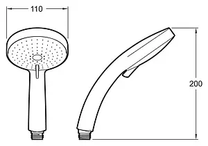 Лейка ручного душа Jacob Delafon Citrus хром E12914-CP Лейка ручного душа Jacob Delafon Citrus хром E12914-CP, 2