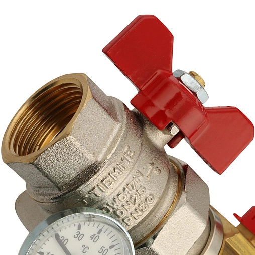 Группа коллекторная с расходомерами 12 отводов 1"в/в x ¾"ек Tiemme 3870018