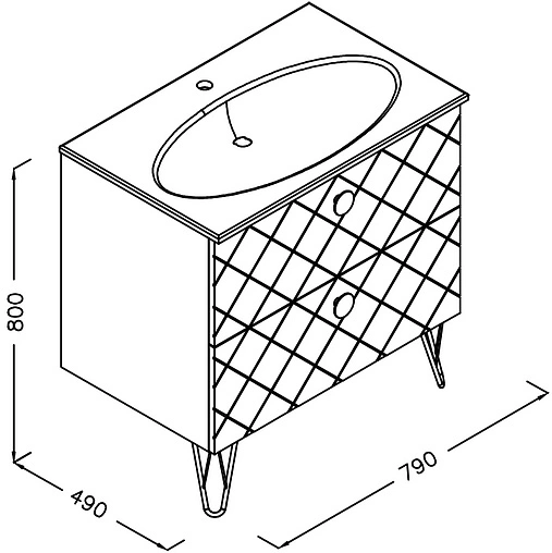 Тумба-умывальник напольная ISVEA Rosa 80 слоновая кость 21RAS023080I+10SX50080SV Тумба-умывальник напольная ISVEA Rosa 80 слоновая кость 21RAS023080I+10SX50080SV