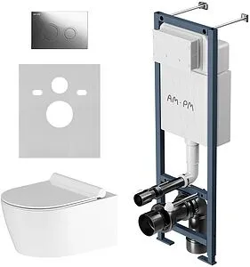 Комплект 6 в 1 Am.Pm Jupiter IS110151.DX77C1700 с кнопкой хром глянцевый Комплект 6 в 1 Am.Pm Jupiter IS110151.DX77C1700 с кнопкой хром глянцевый, 4
