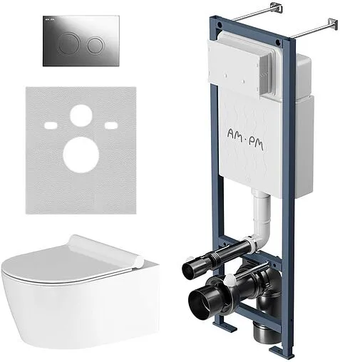Комплект 6 в 1 Am.Pm Jupiter IS110151.DX77C1700 с кнопкой хром глянцевый