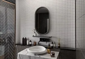 Зеркало с подсветкой Continent Prime Gray Led 45x80 серый ЗЛП1079, 5