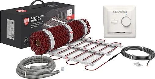 Теплый пол (нагревательный мат) Royal Thermo EasyFix Mat 720Вт 4м² RTEM 2-180-4 комплект с Basic
