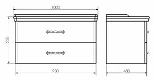 Тумба-умывальник подвесная Comforty Неаполь 100 белый 00004139025CF Тумба-умывальник подвесная Comforty Неаполь 100 белый 00004139025CF, 2