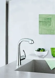 Смеситель для кухни с выдвижным изливом Grohe Zedra хром матовый 32553SD0, 3