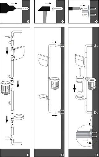 Стойка для аксессуаров Wasserkraft Ammer хром K-1448