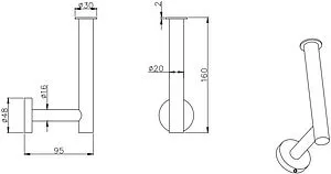 Держатель для запасных рулонов Aquatek Вега хром AQ4007CR Держатель для запасных рулонов Aquatek Вега хром AQ4007CR, 2