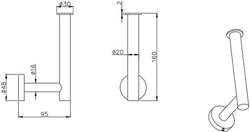 Держатель для запасных рулонов Aquatek Вега хром AQ4007CR Держатель для запасных рулонов Aquatek Вега хром AQ4007CR