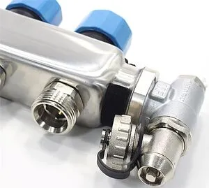 Группа коллекторная с расходомерами 2 отвода 1&quot;в/н x ¾&quot;ек Henco UFH-0605MDSS02, 2