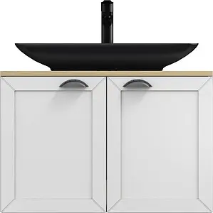 Тумба-умывальник подвесная ISVEA Urban 80 дуб/белый 27TAS065081I+10SY50065SV-2C, 5