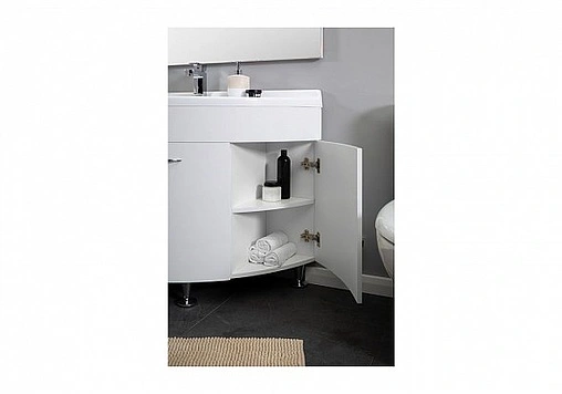 Тумба под умывальник напольная Aquanet Корнер 89 L белый 00158824