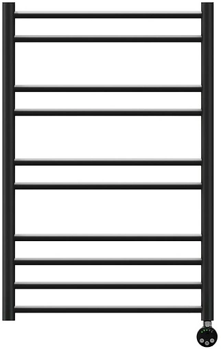 Полотенцесушитель электрический лесенка Lemark Ursus П10 800х500 черный матовый LM72810EBL