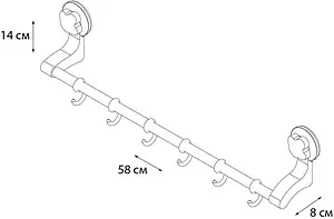 Полотенцедержатель Grampus Element белый/хром GR-7077 Полотенцедержатель Grampus Element белый/хром GR-7077, 2