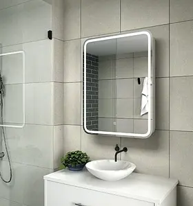 Шкаф-зеркало Continent Tulip 60 белый ЗЛП200, 2