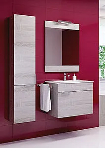 Шкаф-пенал подвесной Aqwella Brig 30 дуб седой Br.05.03/Gray Шкаф-пенал подвесной Aqwella Brig 30 дуб седой Br.05.03/Gray, 4