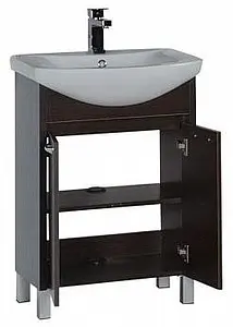 Тумба-умывальник напольная Aquanet Донна 60 венге 00168941+00168863, 5